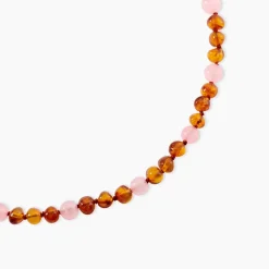 Histoire d'Or Collier Ditte Ambre Quartz