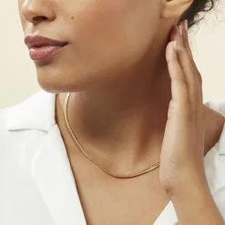 Histoire d'Or Collier Doline Maille Anglaise or jaune Discount