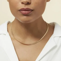 Histoire d'Or Collier Doline Maille Anglaise Or Jaune Hot