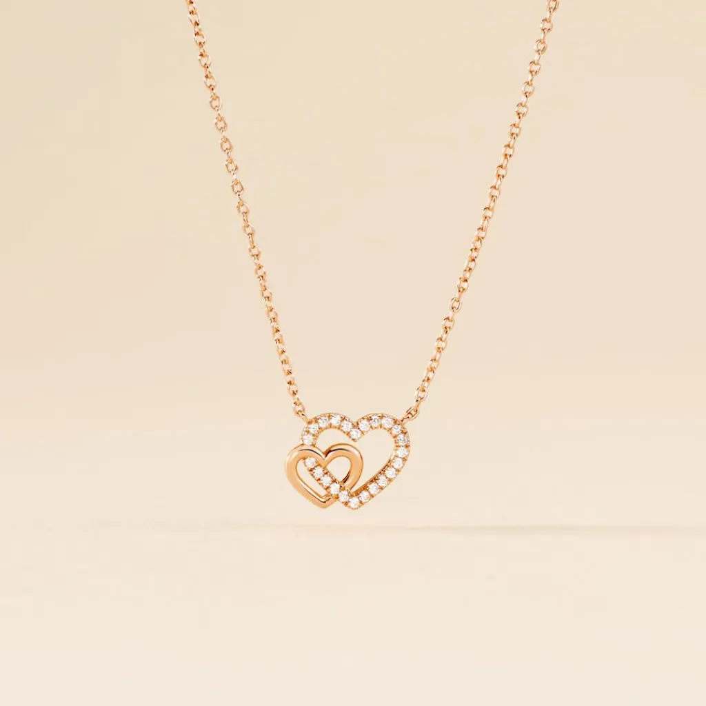 Histoire d'Or Collier Donatiane Argent Rose Oxyde De Zirconium argent rose oxyde zirconium Discount