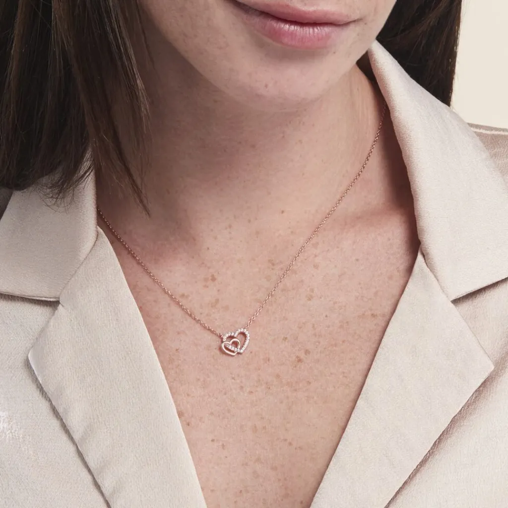 Histoire d'Or Collier Donatiane Argent Rose Oxyde De Zirconium argent rose oxyde zirconium Discount