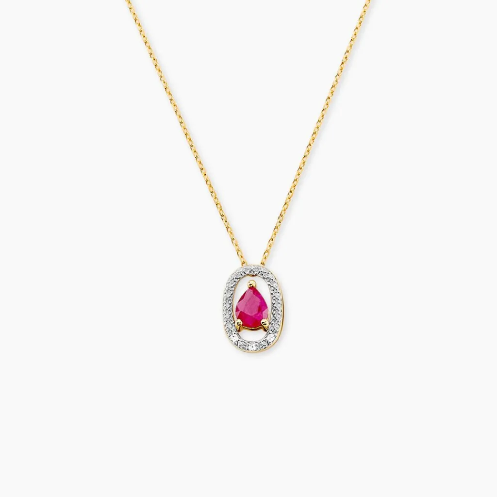 Histoire d'Or Collier Dorottya Diamant or jaune rubis Outlet