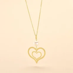 Histoire d'Or Collier Double Ajoure Or Jaune Perle De Culture Hot