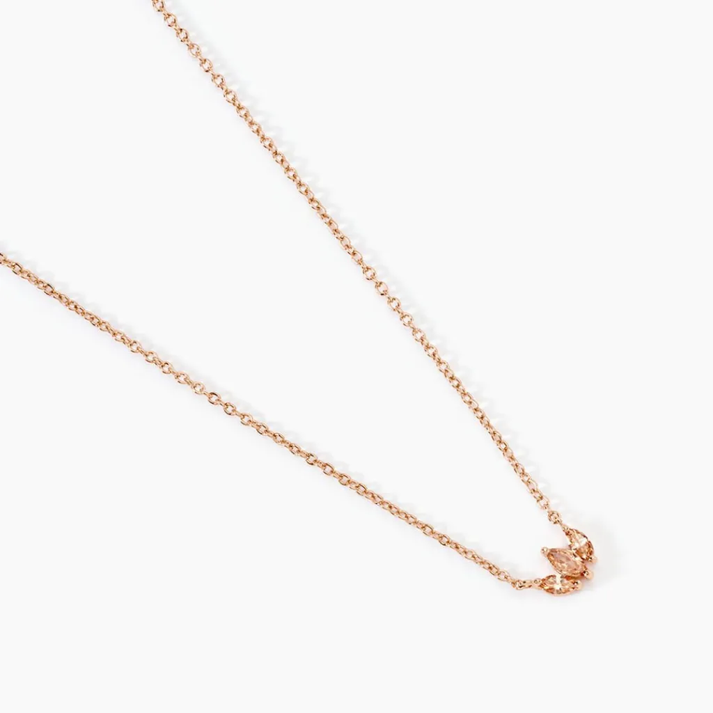 Histoire d'Or Collier Duchesse Argent Rose Oxyde De Zirconium