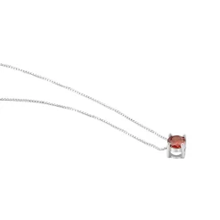 Histoire d'Or Collier Dwight argent blanc oxyde de zirconium rouge