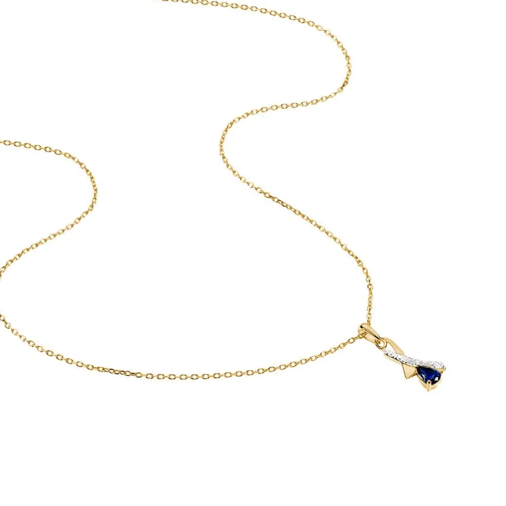 Histoire d'Or Collier Dyanah Plaque Or Jaune Oxyde De Zirconium Clearance