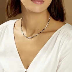 Histoire d'Or Collier Ehud argent bicolore Online