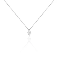 Histoire d'Or Collier Eirena Or Blanc Diamant Outlet