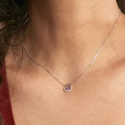 Histoire d'Or Collier Eliana Or Blanc Amethyste Et Oxyde De Zirconium or blanc amethyste violette Sale