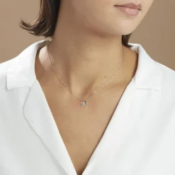 Histoire d'Or Collier Eliana Or Blanc Topaze Et Oxyde De Zirconium or blanc topaze bleue Clearance