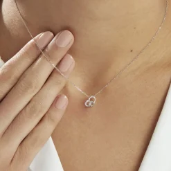 Histoire d'Or Collier Eliana Or Blanc Topaze Et Oxyde De Zirconium or blanc topaze bleue Clearance