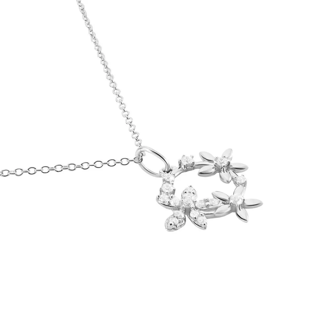 Histoire d'Or Collier Elinia Argent Blanc Oxyde De Zirconium Outlet