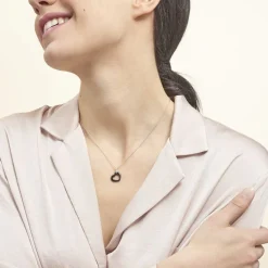 Histoire d'Or Collier Elodie Argent Blanc Oxyde De Zirconium Et Céramique New