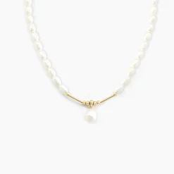 Histoire d'Or Collier Emma-lisa Or Jaune Perle De Culture Hot