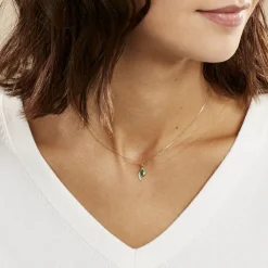 Histoire d'Or Collier Emotion Or Jaune Emeraude Diamant or jaune émeraude Clearance