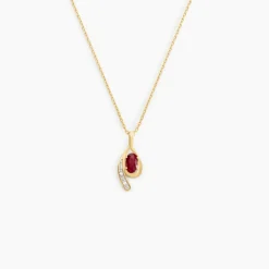 Histoire d'Or Collier Emotion Diamant or jaune rubis Best