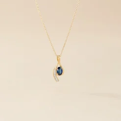 Histoire d'Or Collier Emotion Diamant or jaune saphir Online