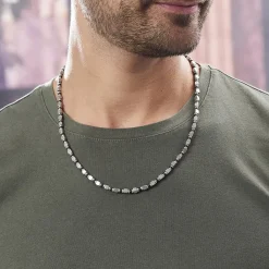 Histoire d'Or Collier Ephrem Acier Bicolore New