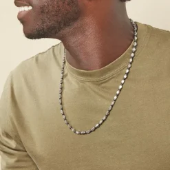 Histoire d'Or Collier Ephrem Acier Bicolore New