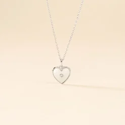 Histoire d'Or Collier Erina Argent Blanc Nacre Oxyde De Zirconium argent blanc nacre blanc Discount