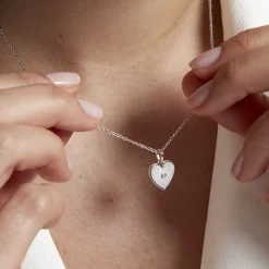 Histoire d'Or Collier Erina Argent Blanc Nacre Oxyde De Zirconium argent blanc nacre blanc Discount