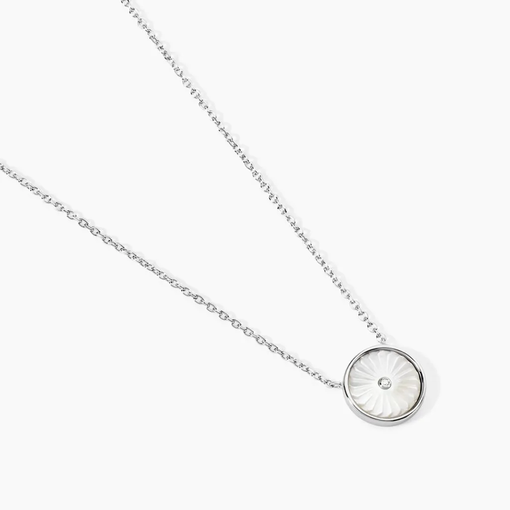 Histoire d'Or Collier Erina Argent Blanc Nacre Oxyde De Zirconium argent blanc nacre blanc Online