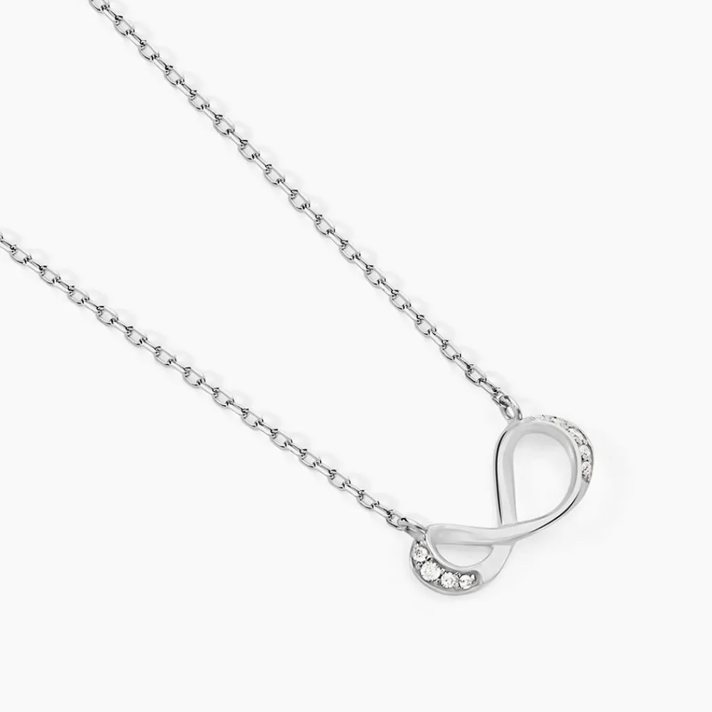 Histoire d'Or Collier Eryka Argent Blanc Oxyde De Zirconium Sale