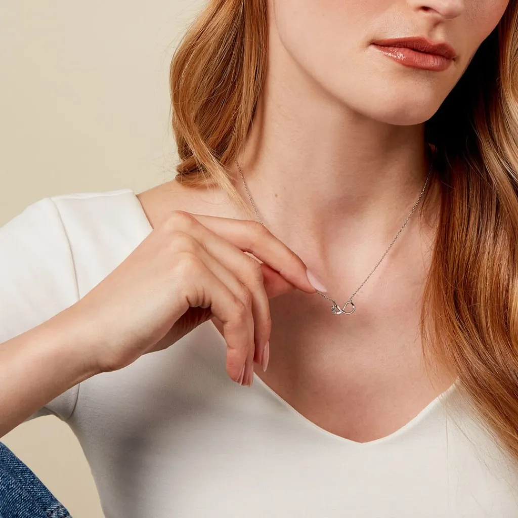 Histoire d'Or Collier Eryka Argent Blanc Oxyde De Zirconium Sale