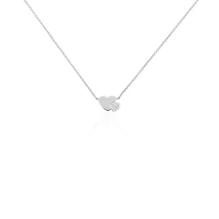 Histoire d'Or Collier Flamen Argent Blanc Oxyde De Zirconium New