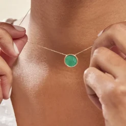 Histoire d'Or Collier Florica Or Jaune Malachite New