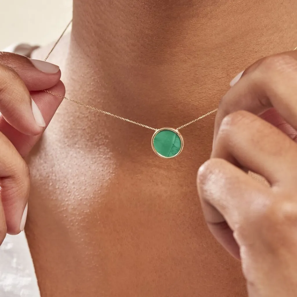 Histoire d'Or Collier Florica Or Jaune Malachite New