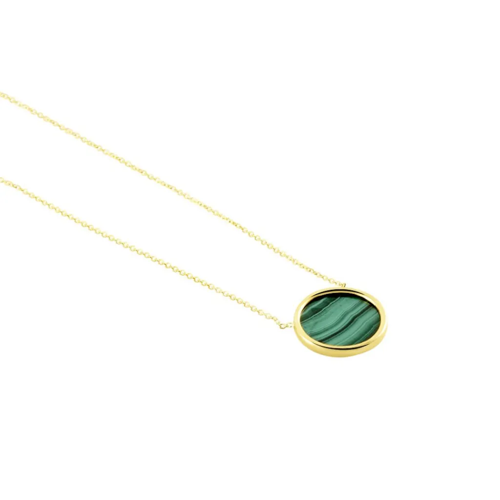 Histoire d'Or Collier Florica Or Jaune Malachite or jaune malachite vert