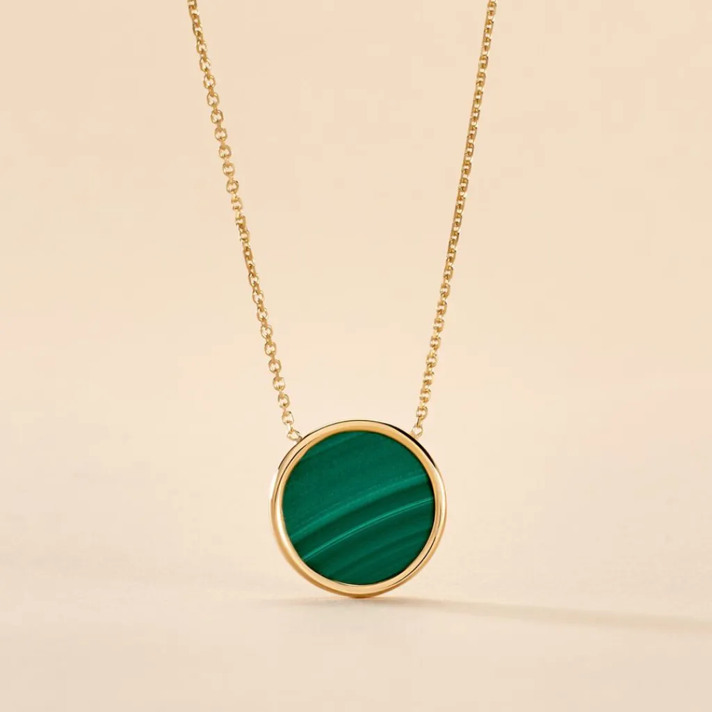 Histoire d'Or Collier Florica Or Jaune Malachite or jaune malachite vert