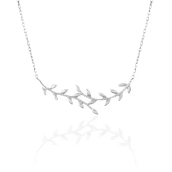 Histoire d'Or Collier Folia Argent Blanc Hot