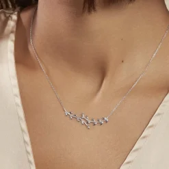 Histoire d'Or Collier Folia Argent Blanc Hot