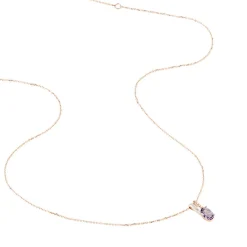 Histoire d'Or Collier Frannie Or Rose Amethyste Et Oxyde De Zirconium