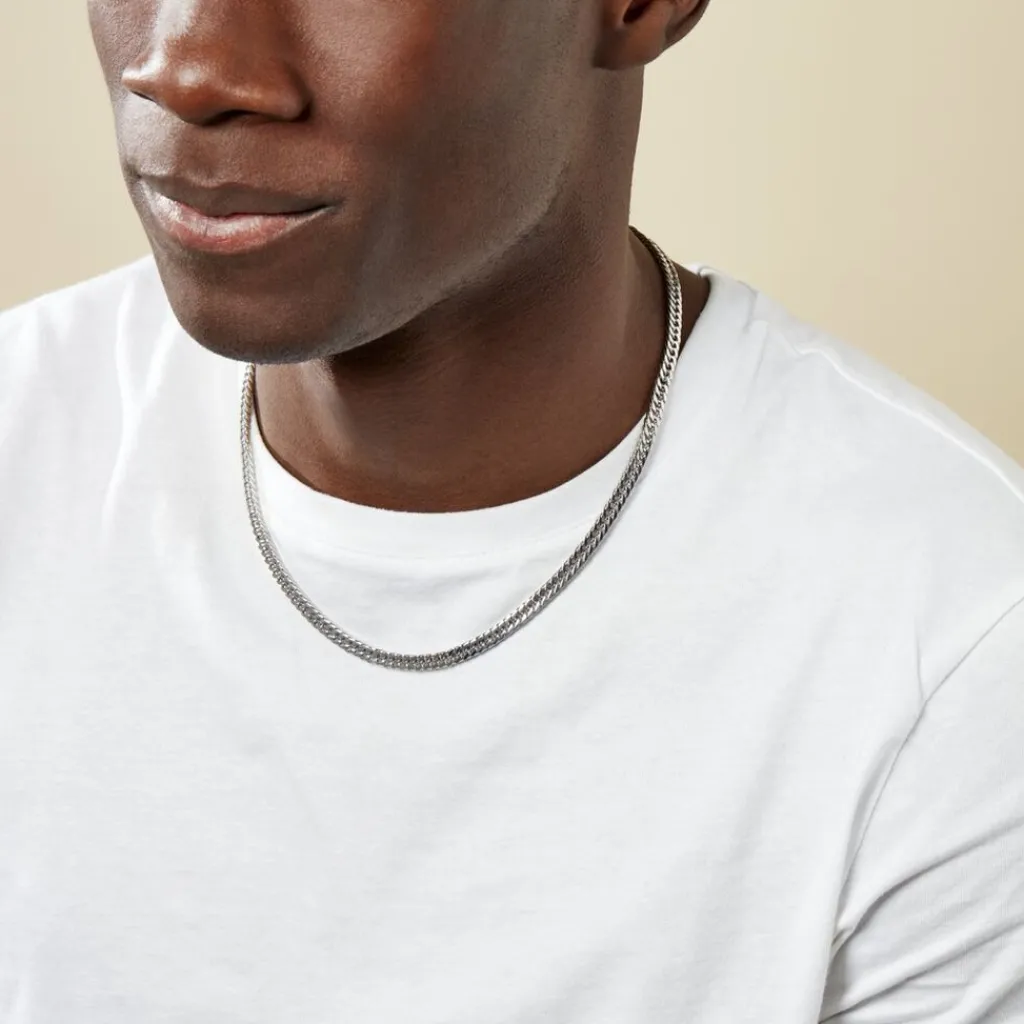 Histoire d'Or Collier Frederic Acier Blanc Discount