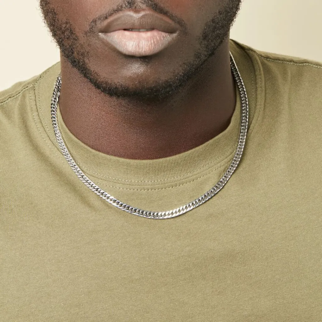 Histoire d'Or Collier Frederic Acier Blanc Discount