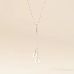 Histoire d'Or Collier Giacomo Or Blanc Perle De Culture Sale