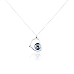 Histoire d'Or Collier Gian Or Blanc Perle De Tahiti Diamant Clearance