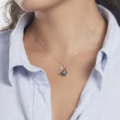 Histoire d'Or Collier Gian Or Blanc Perle De Tahiti Diamant Clearance