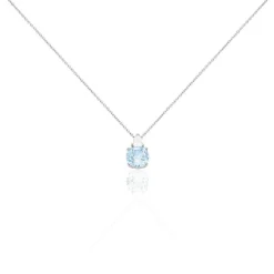 Histoire d'Or Collier Giana Or Blanc Topaze Et Oxyde De Zirconium Hot