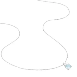 Histoire d'Or Collier Giana Or Blanc Topaze Et Oxyde De Zirconium Hot