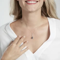 Histoire d'Or Collier Gillet Or Blanc Perle De Tahiti Oxyde Zirconium Sale