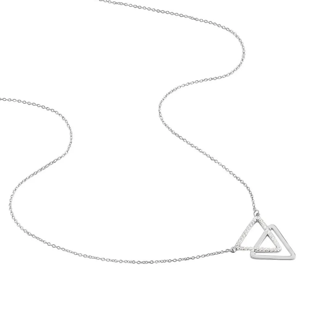 Histoire d'Or Collier Glorya Argent Blanc Oxyde De Zirconium Sale