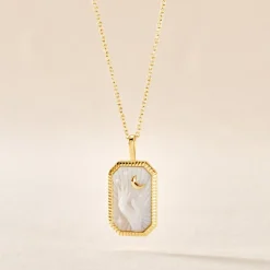Histoire d'Or Collier Goddess Argent Doré Nacre argent doré nacre blanc Sale