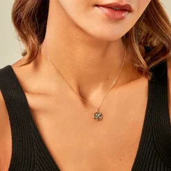 Histoire d'Or Collier Godolieba Or Jaune Emeraude Best