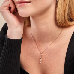 Histoire d'Or Collier Gold Chandelier Plaqué Or Doré Oxyde De Zirconium Online