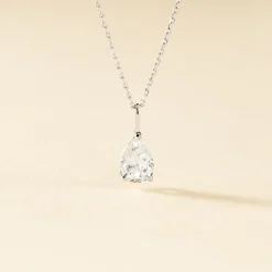 Histoire d'Or Collier Goutte De Zirconium or blanc oxyde