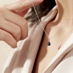 Histoire d'Or Collier Goutte Or Blanc Saphir Online